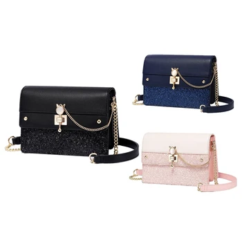 

Nucelle Brand New Fashion Handbag Shoulder Bag Messenger Bag Party Korean Version of the Starry Small Square Bag