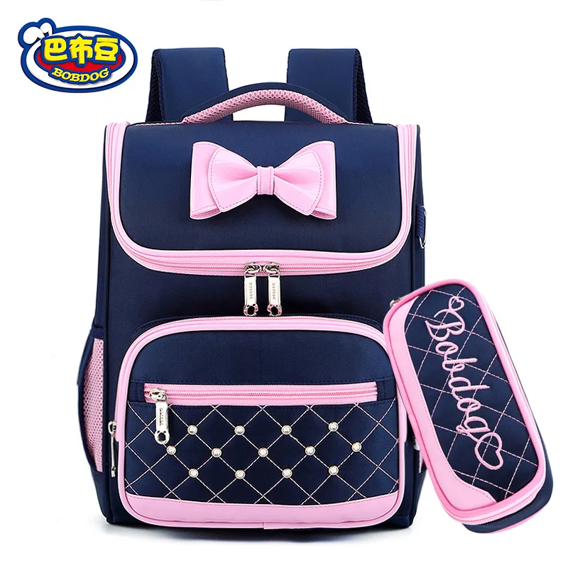 Школьная сумка Bobdog для молодых студенток, девочек 6-10, anniversery, детский рюкзак для девочек 1-3-4 класса