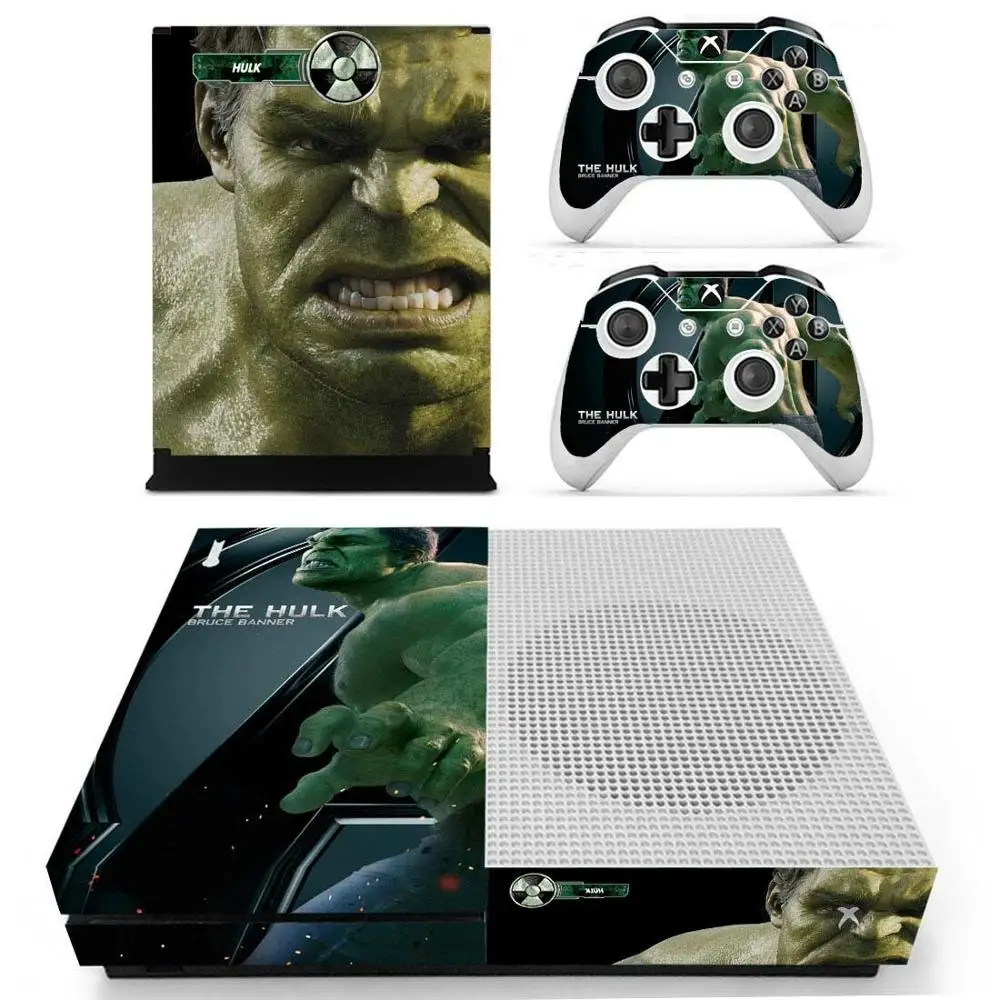 YS-xboxoneS-2200 Наклейки Халк для Xbox One S виниловые наклейки для кожи наклейки Pegatinas для Xbox one Slim консоли и два контроллера кожи - Цвет: YS-xboxoneS-2200