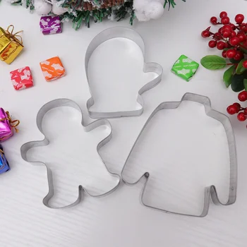

6 pcs Cookie Cutters Set Christmas Snowman DIY Die-cutting Baking Mold Biscuit Cutter for Home Dessert Shop