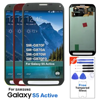 

Original Super Amoled LCDs For Samsung Galaxy S5 Active G870 Phone LCD Display Touch Screen Digitizer Assembly LCD Replacement