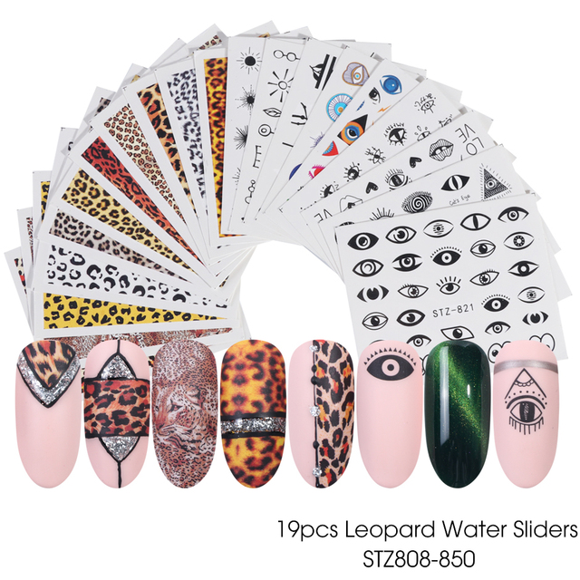 Mixed Stickers for Nails Rose Flowers Butterfly Water Decals Nail Art Decoration Slider Polish Foil Paper Tips CHSTZ930-969