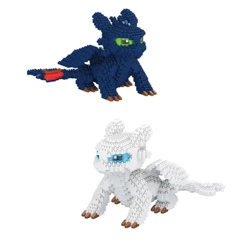 

How To Train Your Dragon Small Building Block Night Fury Light Fury Action Figure Toys Model Educational Toys for Children Kids