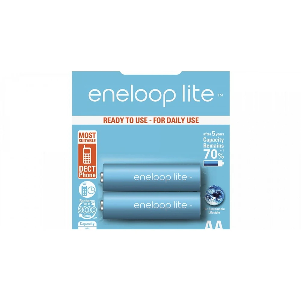 Аккумуляторы Panasonic eneloop lite(AA) BK-3LCCE/2BE