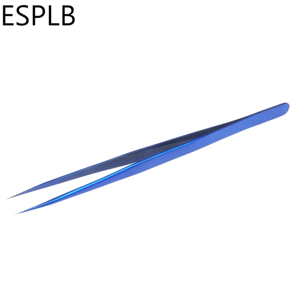 ESPLB ультратонкий пинцет летающая линия синяя нержавеющая сталь острый