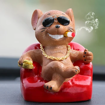 

Car Ornament PVC Cute Shaking Head Dog Automobiles Interior Dashboard Swing Nodding Puppy Doll Decoration Ornaments Toys Gift