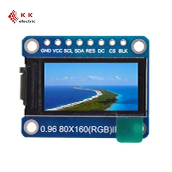 

Ips 0.96 Inch 8 Pin Spi Hd 65K Full Color Tft Module St7735 Drive Ic 80 x 160 Lcd Display 3.3V Spi Interface For Arduino Diy