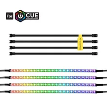 Listwy RGB Led indywidualnie adresowane do 5V WS2812B cyfrowa taśma Led dla CORSAIR iCUE,3 pin 5V dodaj nagłówek na płytach głównych, PC