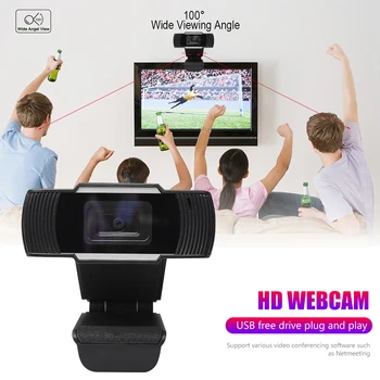 

Computer HD USB Webcam Set Microphone Web Camera Laptop Desktop Household Computer for Live Broadcast Accessories