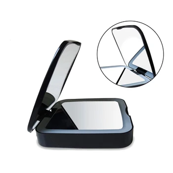 

2Lights Brightness Foldable Pocket Makeup Led Lamp Mirror Hand Compact Chargeable As Power Bank Make Up Light Mirror