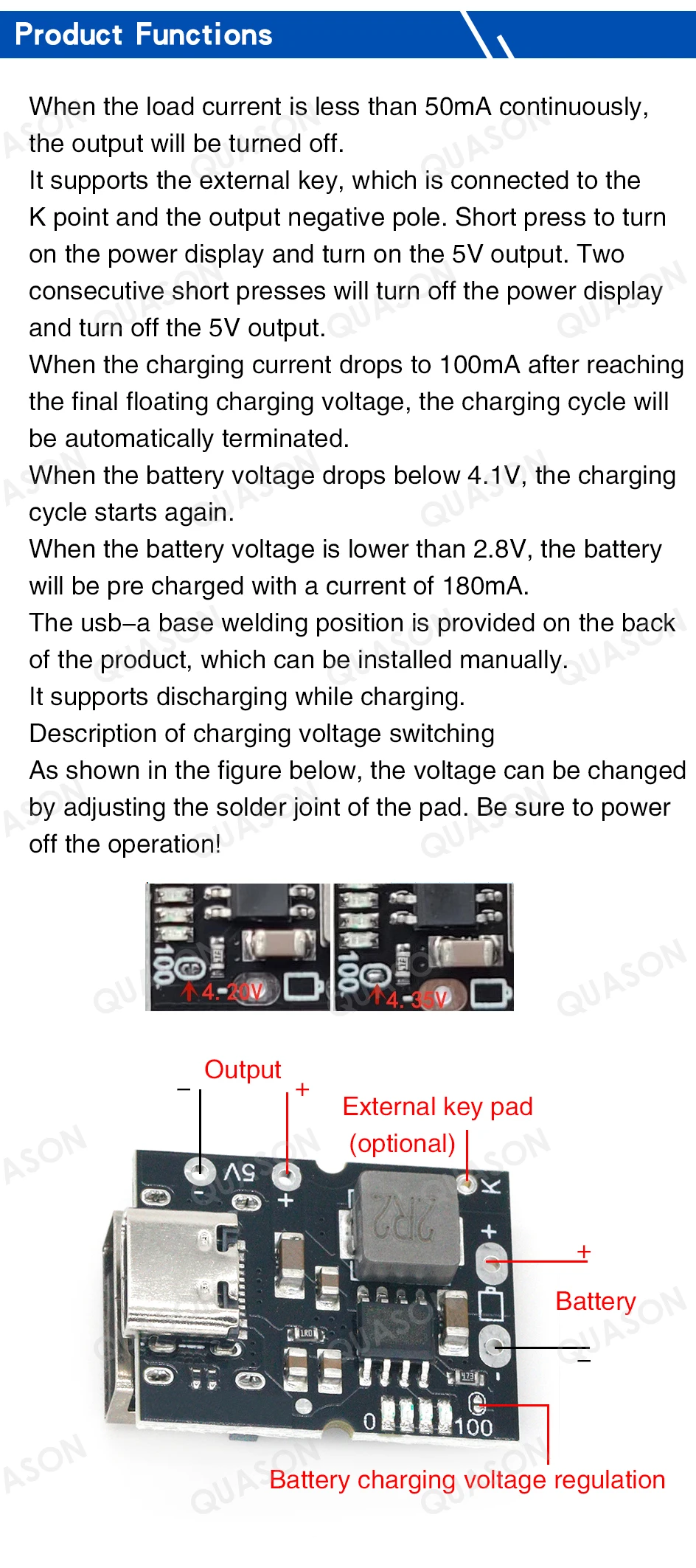 Type-C USB 5V 2A 1S Single string lithium battery charge discharge module  Charging Protection Board Boost Converter POWER - AliExpress