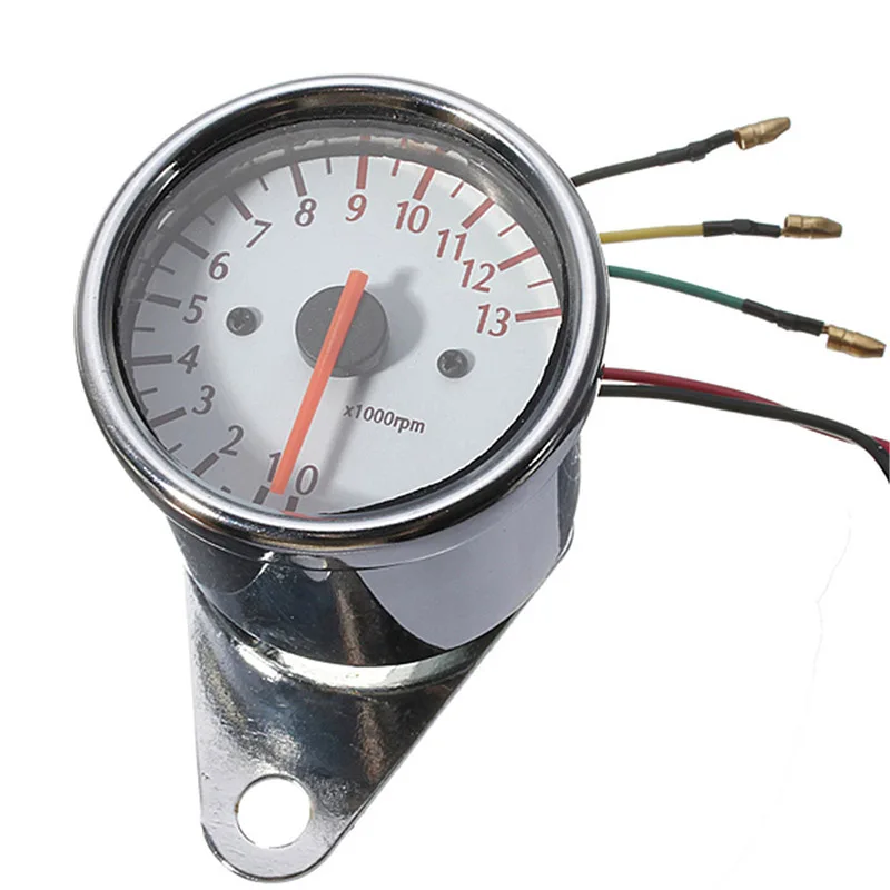 12V тахометр, измеритель частоты вращения Универсальный Motorcycle13000RPM серебро Оцинкованная железная указатель цифровая сборка