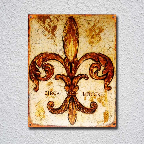 Victorian Fleur De Lis Vintage Wall Decor|Plaques & Signs ...