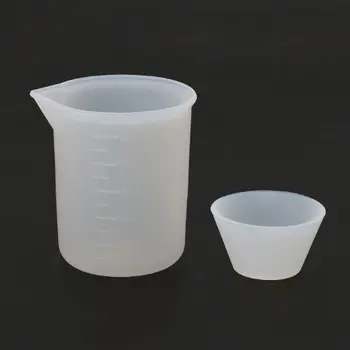 

27Pcs Reusable Silicone Resin Kit 100ml Measuring Mixing Cups Stir Stick Pipette