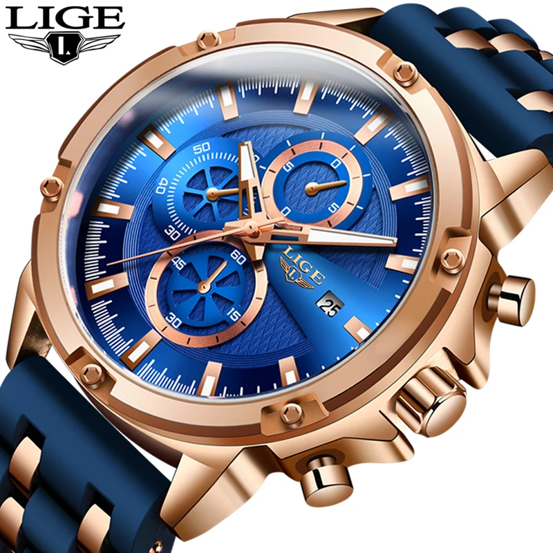 lige fashion mens watches
