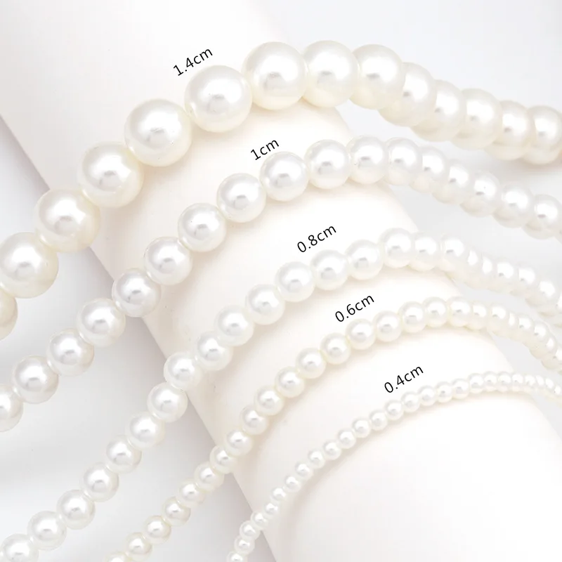 2021 New Fashion White Lmitation Pearl Choker Necklace  Round Wedding Necklace for Women  Charm Beaded  Jewelry