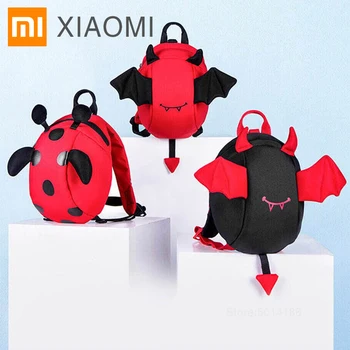 

New XIAOMI MIJIA YANG Baby anti-lost backpack toddler Traction Belt waterproof reflective beetle little Demon backpack Cute Gift