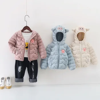 

2019 Kids Winter Coat Toddler Boys Jackets For Children Outerwear Kids Clothing Cotton-paid Baby Hoodies Coat Kids Clothes