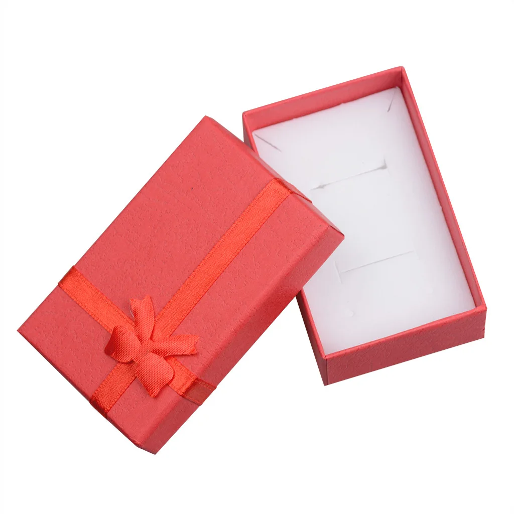 

Fashion Red 8*5 Cm Cardboard Box Ring Necklace Set Accessories Jewlery Box Wholesale