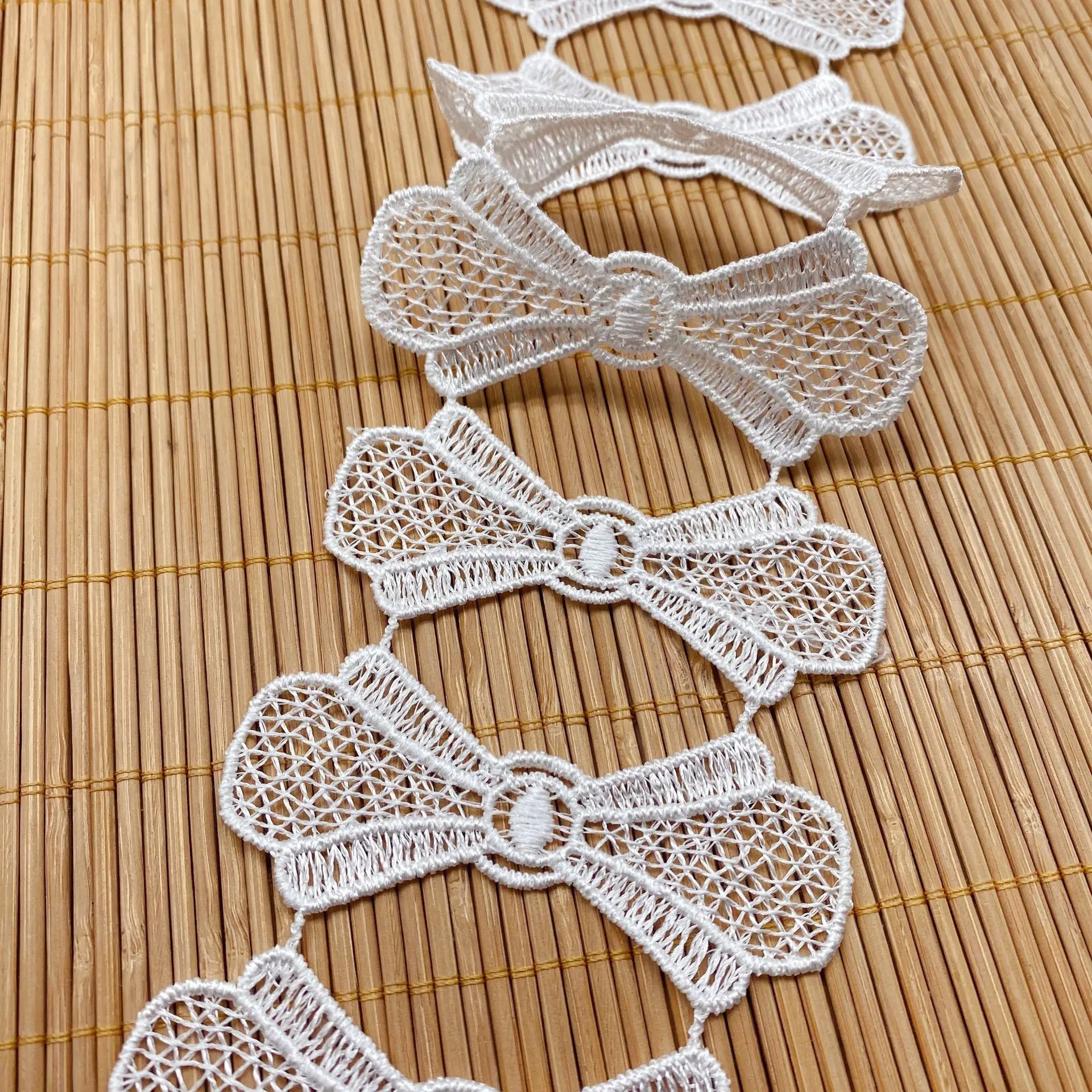 

Water Soluble White Black Bow Lace DIY Hollow Embroidery Necklace Handmade Jewelry Lolita Clothing Sewing Clothing Accessories