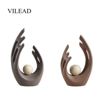 

VILEAD 25cm 31cm Ceramic Nordic Modern Figurines Ornaments Home Accessories Creative TV Cabinet Porch Living Room Dining Room