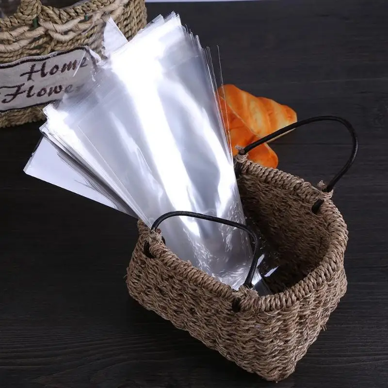 50pcs Transparent Triangular Bag OPP Plastic Packaging Bag Cake Decoration Tool Cake Cupcake Bags Tools