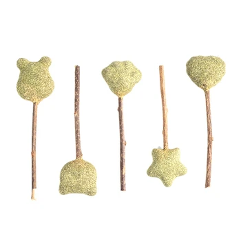 

5PCS Catnip Lolli Catnip Cat Claw Candy Cat Toy Wood Cat Molar Stick
