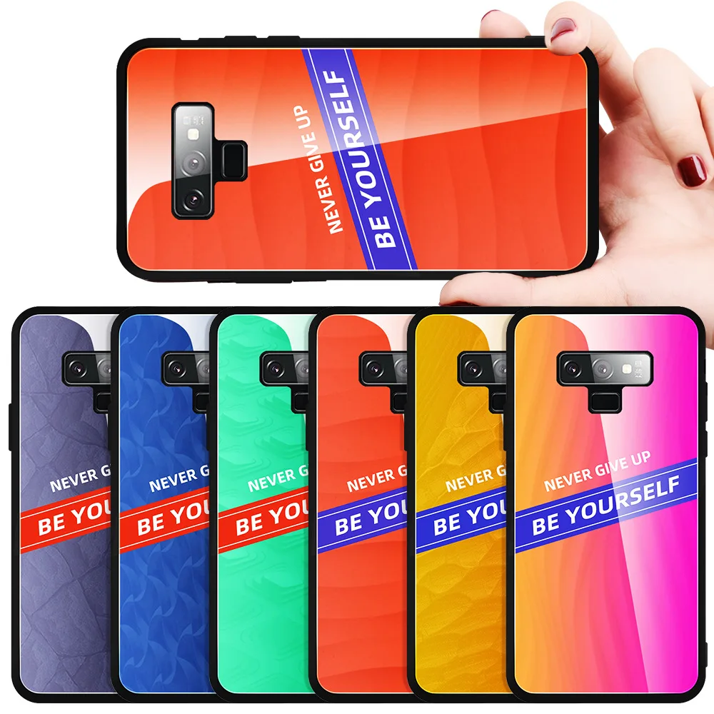 Никогда не оставляйте чехол для samsung Note 10 Note 10 Pro Note 8 Note 9 S10 S10 Plus A10 A30S A50S A80 A90 слова вдохновили стеклянную капу