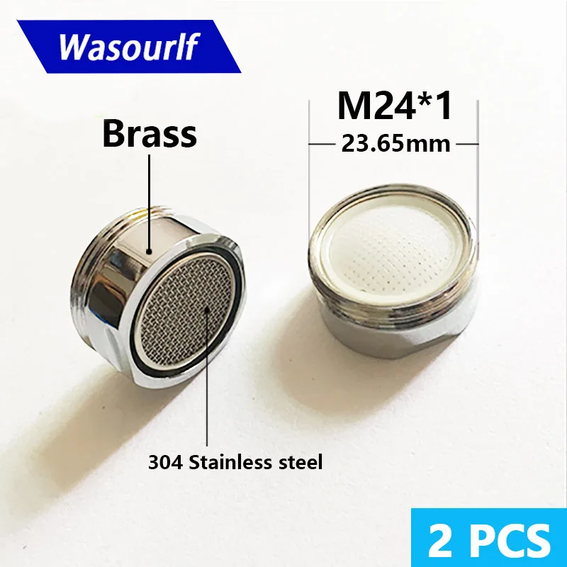 

WASOURLF 2 PCS Water Saving Faucet Aerator M24 Male Thread External Tap Spout Bubble Accessories Bathroon Basin Kitchen Part