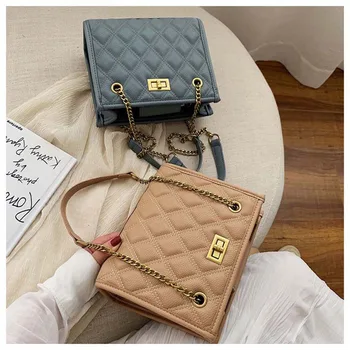

Women's bags 2020 Leisure Trend Pu Fabric One Shoulder Cross Chain Bag Multi Color Selection Adjustable Shoulder Strap Length