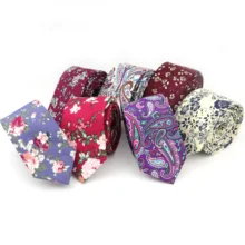 Галстук Классический мужской клетчатый галстук Повседневный 6 см ширина цветок Пейсли костюм галстук-бабочка мужские хлопковые Узкие галстуки цветной галстук