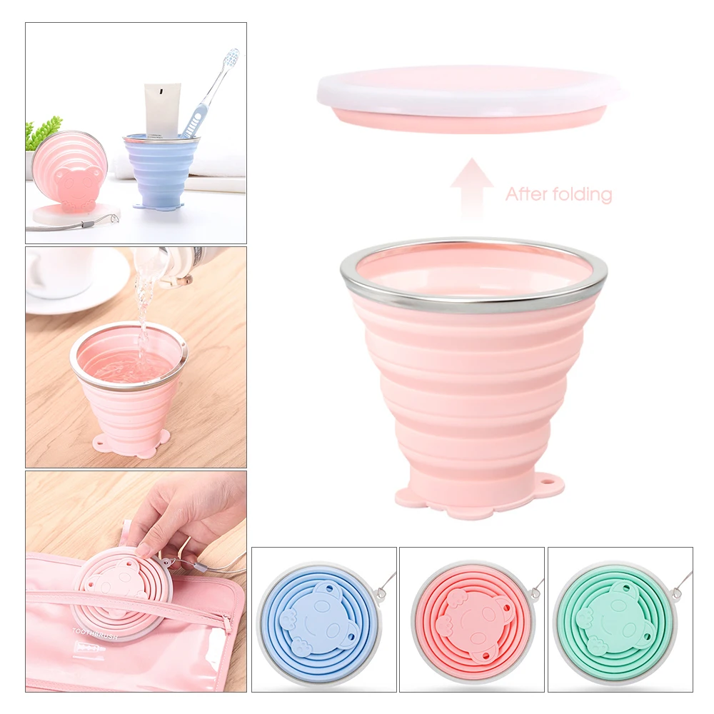 

Hot New 250ML Folding Cup Portable Silicone Telescopic Drinking Collapsible Coffee Cups Foldable Mug Travel Outdoor Sport