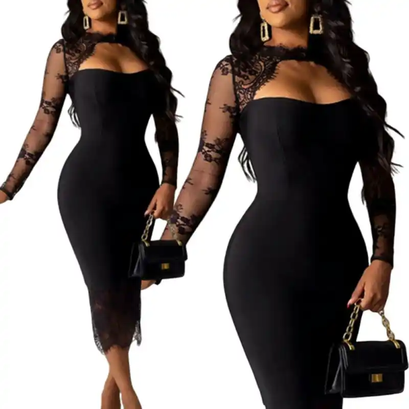 long sleeve midi dress for wedding