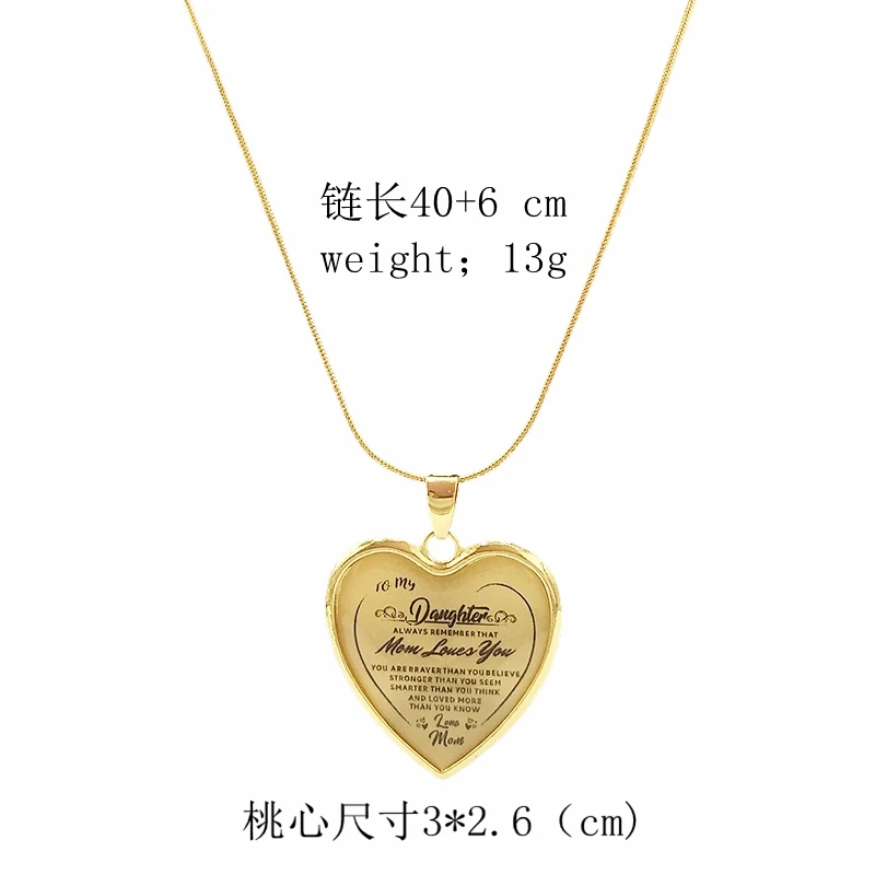 Новинка 2020 женское ожерелье золотого и серебряного цвета для моей дочери кулон в