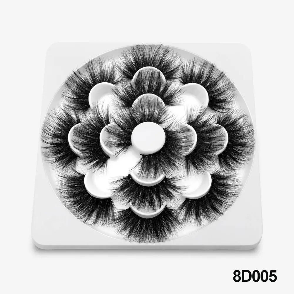 SEXYSHEEP 7/8 пар 25 мм 3D Искусственные норковые ресницы натуральные длинные накладные