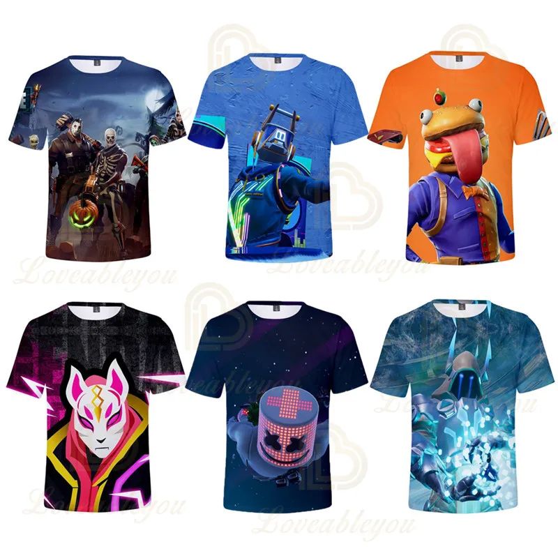 

2020 Hot Sale Battle Game Tshirts Casual 3d Print Shirt Summer Short Sleeve Kids 110-160 Clothes Cosplay Tshirt Tops