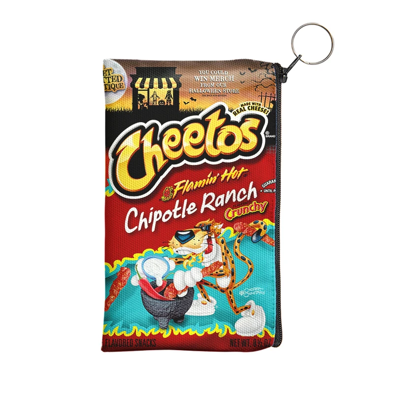 Unisex Potato chips Canvas Coin Bag Purse Women Coin Money Card Holder Wallet Case Zipper Key Storage Pouch For Girl Gift coin purse coin wallet change bag card holders