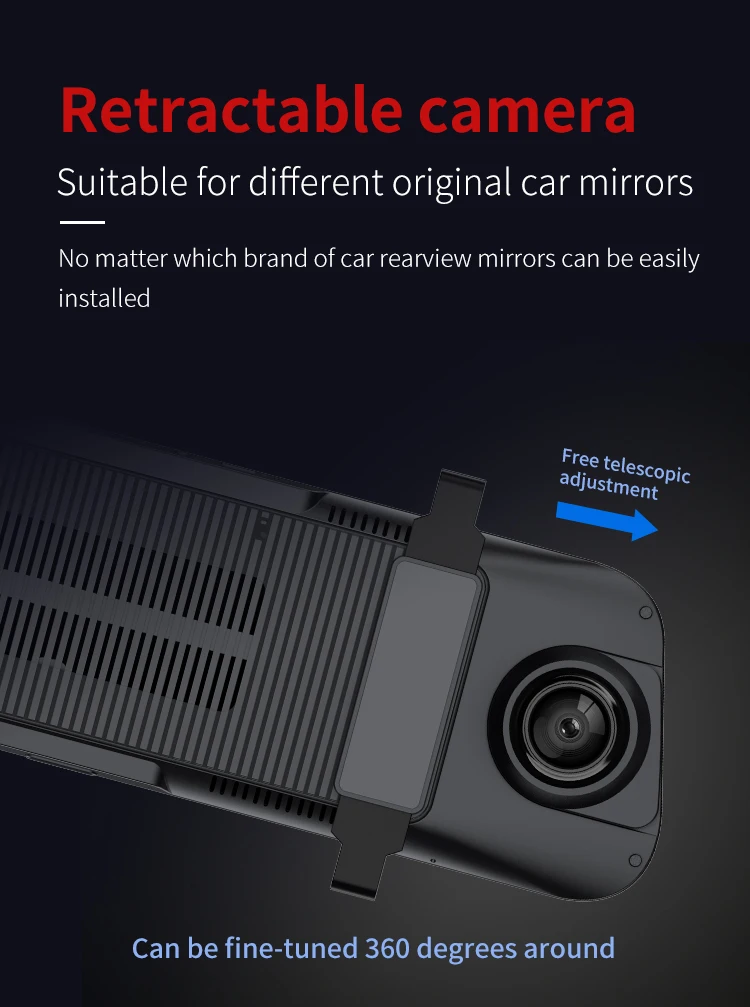 Limousback 10 дюймов потокового видео Регистраторы зеркало Камера FHD 1080P Двойной объектив с заднего вида Камера Авто регистратор приборная панель камера