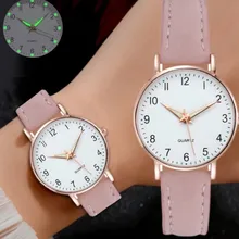 

Luxury Women Casual Watches New Luminous Retro Matte Leather Strap Quartz Round Wrist Watch Gift