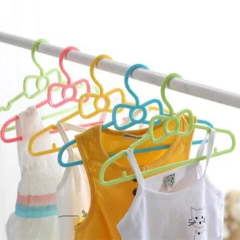 

Baby Hangers for Clothes Bowknot Plastic Non-slip Non-marking Household Drying Rack Clothes Dryer Closet Organizer Storage
