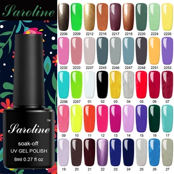 

8ml Spring Color Gel Nail Polish Semi Permanent Base Top Need UV LED Lamp for Manicures Varnish Paint Hybrid Spring Nail Art Gel