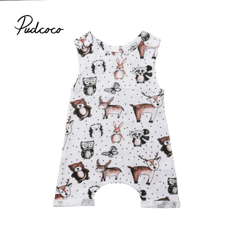 pudcoco 2020 Spring Summer Baby Jumpsuits 0-24M New Baby Kids Boy Girl Infant Cotton Romper Jumpsuit Clothes Outfit Toddler Baby Cute Infant Baby Girls Romper