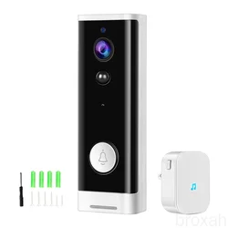 Tuya – sonnette intelligente sans fil, wi fi, vidéo, étanche, caméra de sécurité pour la maison, broxah Yb 