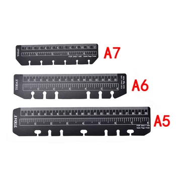 

Black A5 A6 A76 Binder Notebook Inner Rulers Holes Spiral Planner Accessories Ruler Office School Stationery Drawing Supplies