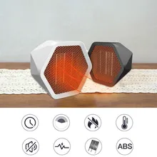 Портативный мини-тепловентилятор мощностью 600 Вт, удобный воздушный обогреватель, бесшумный настольный домашний мини-тепловентилятор черного и белого цвета для дома/офиса