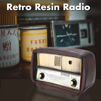 

Europe Style Resin Radio Model Home Decor Retro Nostalgic Ornaments Radio Coffee Shop Decoration Craft Imitation Antique Gift