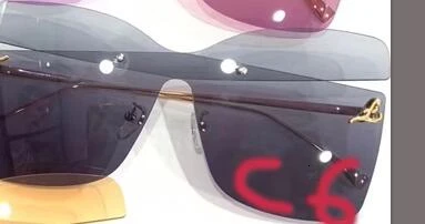 Негабаритных квадратных солнцезащитных очков для женщин, роскошные брендовые Винтажные Солнцезащитные очки для женщин, женские металлические ножки, градиентные женские солнцезащитные очки UV400 - Цвет линз: C6