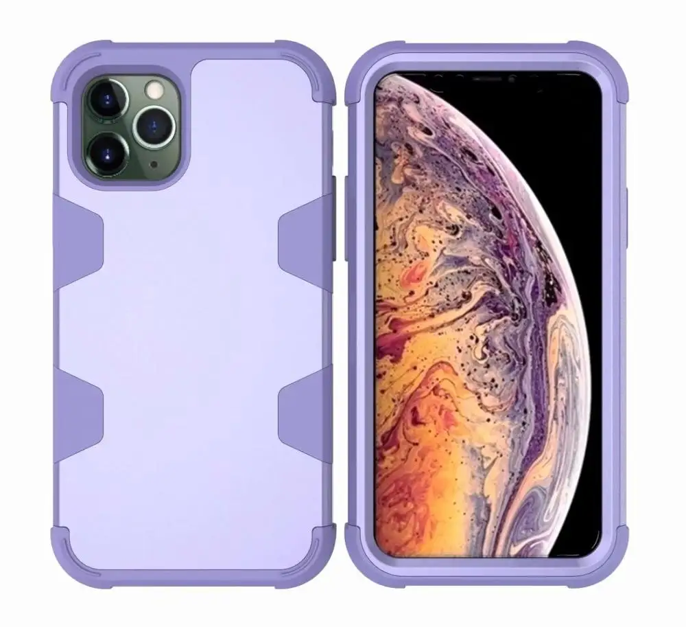 20 шт./партия, ударопрочный Прочный чехол, защитный кожух для iPhone 11 Pro 5," /iPhone 11 Pro MAX 6,5" - Цвет: Фиолетовый