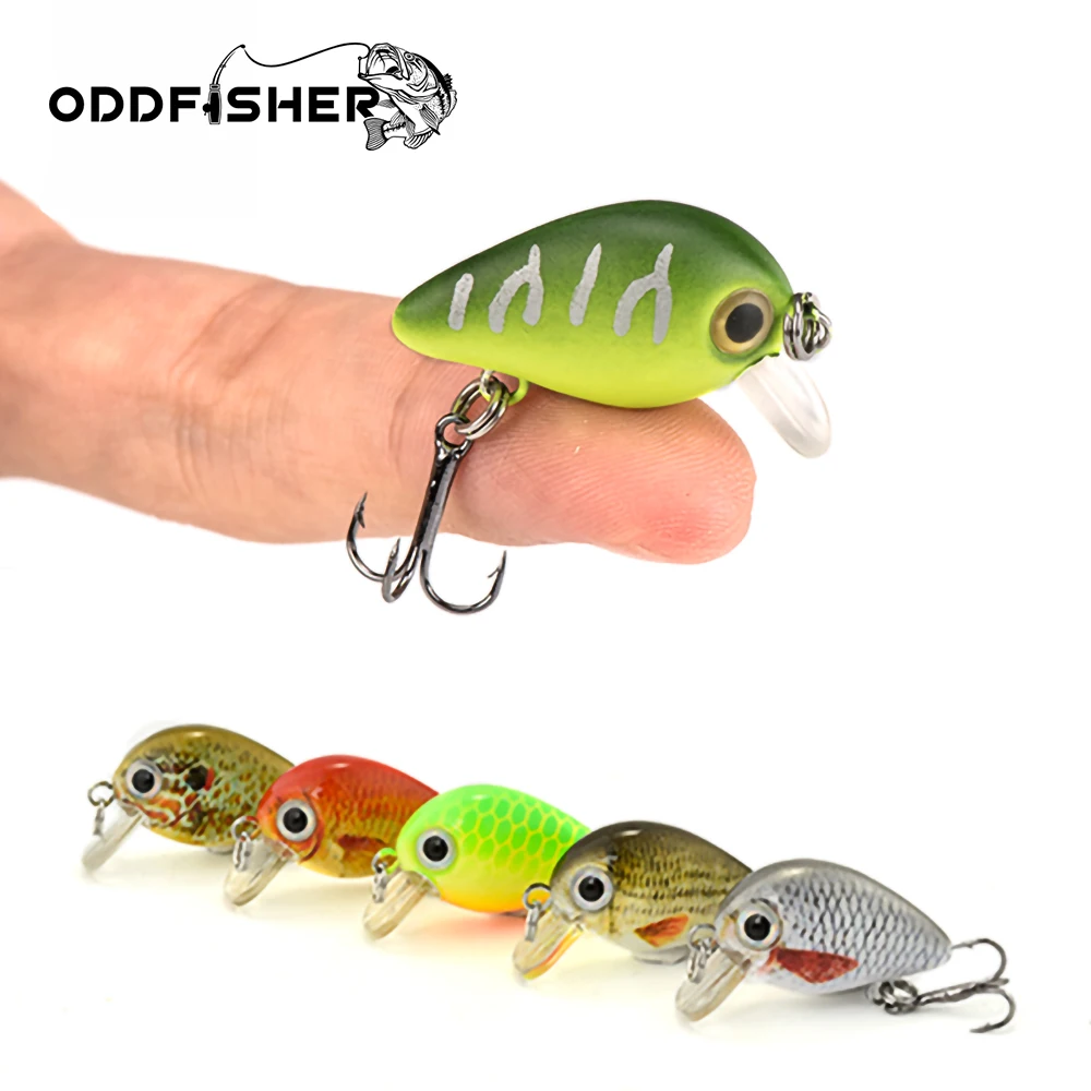 5PCS/set Crankbait 1.8g 3cm Topwater 0.1 0.5m Wobbler Mini Crankbait hard lure Fly Fishing Lure