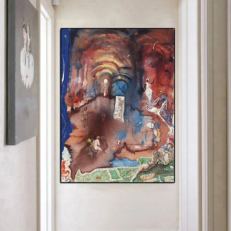 

Surreal Idea Salvador Dali Sexy Figure Scenery Oil Painting Canvas Print Art Picture For Living Room